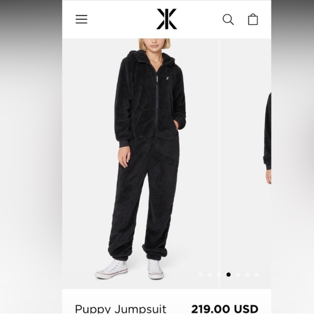 One piece Norwegian original black fluff jumpsuit.